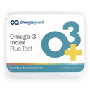 Omega Quant Omega-3 Indeks Plus Test Kit - Measure Blood Levels of Omega-3, Trans Fats, and Omega-6: Omegaga-3 Ratios 124; The Original Omega-3 Blood Test Home Kit