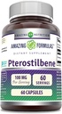 Amazing Formula Pterostilbene Suplement: 124; 100 Mg per Serving 124; 60 Capsules 14; Non-GMO 124; Gluten Free 124; Dibuat di USA