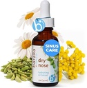 Baraka Dry Nose Nasal Oil - Oil Organik (Cardamom, Everlast, Jerman & Roman Chamomile) dalam Basis Minyak Sesame - Moisturizer Hidung Hidrating untuk Sinus Kering - 1 Paket Oz Dropper Bottle)