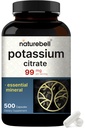 Potasium Citrate Suplemen 99mg, 500 Capsules 124; Easily Absorbed Form - Estial Mineral Electrolyte Keseimbangan - Supports Muscle, Bone, & Heart Health - Non-GMO