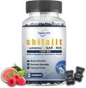 Shilajit Gummies for Men Fulvic Acid, Pure Shilajit for Men & Women, Shilajit Himalaya for Energy, Sugar- Free, Watermelon Raspberry Flavor I 100% Natural & Organic I 60 Gummy