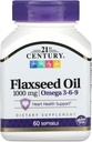 21 Century Flaxseed Oil 1000 mg Softgels, 60 Count (22407)