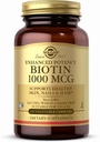 Solgar Biotin 1000 mcg - 250 Vegetable Capsules - Support Healthy Skin, Nails & Hair - Non-GMO, Vegan, Gluten Free, Dairy Free, Kosher - 250 Servings