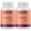 BESTVITE L- Arginine 1000mg per Tablet (480 Tablet) - Farmasi Tingkat - Berisi 20% Arginine Murni Dibandingkan dengan Arginine HCl - Nitric Oxide Presor *