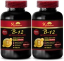b12 Vitamin 5000 mcg - METHYLCOBALASIN B-12 5000 - Sports Nutrition Endurance, Energy Booster, Suplemen Energi untuk Pria Lebih dari 50, Vitamin b 12, Skin Dukungan Suplemen - 2 Botol 120 Tabel