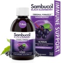 Sambucol Black Elderberry Syrup - Sambucus Elderberry Syrup untuk Dukungan Orang Dewasa, Elderberry Liquid, Ekstrak Elderberry, Gluten Bebas - 7.8 Fl Oz
