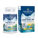 Nordic Cod Liver Oil, Lemon - 90 Soft Gels - 750 mg Total Omega-3 dengan EPA & DHA - Heart & Brain Health, Heally Immunity, Overall Wellness