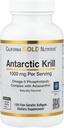 California Gold Nutrition Antartika Krill Oil, Omega- 3 Phospholipids dengan Alamring Astaxanthin, Natural Strawberry & Lemon Flavor, Non GMO, 1.000 mg, 120 Fish Grintin Softgelels