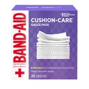 Band- Aid Brand Absorbend Cushion Care Sterile Square Gaaze Pads untuk Perlindungan Bantuan Pertama Minor Cuts, Scrapes & Burns, Non-Adhesive, Wound Care Dressing Pads, Large, 4 in x 4 in, 25 ct