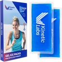 Bisa digunakan kembali Es Packs untuk Injuries oleh Kinetic Labs (2 Pack) - Hot Cold Packs untuk Injuries 11 "x 5.3" - Fleksible Ice Packs untuk Luck Back Head Shoulder Neck Ankle Elbow Bearches Operasi (Besar)