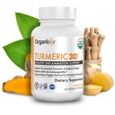 Organisasi USDA Organik Turmeric Curcumin Suplemen dengan Ashwagandha, Turmeric & Ginger - Imune & Joint Dukungan, Difermentasi untuk maksimum Bioavabilitas, 60 Vegetarian Capsules