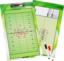 BETTERLINE Football Coaching Board Double- Sided Dry- Erase Clipboard untuk Pes Football Amerika-Datang dengan 2 Erable Pens