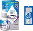 TheraTears Extra Dry Eye Drops 0.5 lf oz 2 Count with Q- Tips 100% Cotton Swabs 500 Count