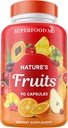 Superfood MD Fruits Suplement - 90 Fruits Kapsul - Supports Energy Levels, High Lycopene, Vitamin & Mineter- Soy Free - 90 Count