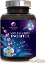 Myo- Inositol & D- Chiro Inositol 1025mg - 40: 1 Ideal Rasio untuk Dukungan Ovarian, Vegan Myo & D Chiro Suplemen Wanita dan Hormone Dukungan, Vitamin B8, Non-GMO - 120 Capsules