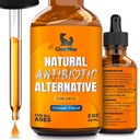 Antibiotik Kucing untuk Membantu dengan Kotoran & Alergi - Antibiotik Bagi Kucing Untuk Membantu Dengan Utis dan Digetical Moments - HIPS & Joints Dukungan - Attractive Chicken Taste - 2 Oz Botol
