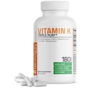 Vitamin K Triple Play (Vitamin K2 MK7 / Vitamin K2 MK4 / Vitamin K1) Full Spectrum Complex Vitamin K Suplemen, 180 Capsules