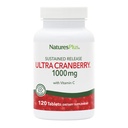 NaturesPlus Ultra Cranberry, Diterima Rilis - 1000mg, 120 Tablet - dengan Vitamin C - Vegetarian, Gluten Bebas - 60 Hamba