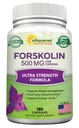 ASquared Nutrition Forskola 500mg Max Strength - 180 Kapsul, Forskolin Suplement untuk Bahan Bakar Berat Murni, Colus Forskohli Root - Forskolin Diet Pil, Belly Buster Fat Burner 2X Slim Trim Lose