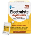 Globe Electrolite Replacement Tablet for Rehydration, Exercse Recovery, Youth & Adult Athletes, Hiking, Caming, & Sports Recovery dan More... 50 Paket dari 2 Tablets Each, 100 Count