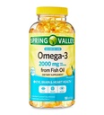 Spring Valley Omega- 3 dari Fish Oil Maximum Care Softgels, 2000mg, 180 Count