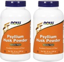 NOW Foods Psyllium Husk Powder, 12 Ounce (Paket 2)
