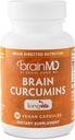 BRAINMD Brain Curcumins - 30 Vegan Capsules - dengan Longvida Curcumin - Gluten Free - 30 Servis