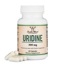 Uridine Monophoshhate - Third Party Test (Choline Enhancer, Ootropic) (300mg, 60 Capsules) Sinergi dengan Alpha GPC Choline for Brain Health and Memory by Double Wood