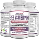 Suplemen Kesehatan Mata Lutein & Advanxanthin untuk Orang dewasa, Mata Alami & Vision Formula w / Vitamin A, Lutein, Lutein, Wenxanthin, Bilberry Extract, Eyebright & Lycopene untuk Retina & Lens 60 Caps