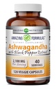 Amazing Formulas Ashwagandha Root dengan Black Pepper Extract Suplement: 124; 2100 Mg Per Serving 14; Veggie Capsules Suplemen; Non-GMO 124; Gluten- Free Alag4; Made in USA (1 Pack, 120 Count)