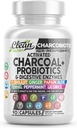 Clean Nutra Activated Charcoal Pil + Shilajit Probiotic Digetical Enzymes for Digetical Health Capsules with Peppermint Fennel Licorice Papain Ginger Turmeric Powder