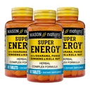 MASON NATURAL Super Energy, Dibuat dengan Guarana, Panax Ginseng & Kola Nut untuk Optimal Performance & Energy, 90 Day Supply, 60 Tablet (Paket 3)