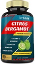 Citrus Bergamot Extract Capsules with Vitamin, Berberine, Quercetin, Bromelain, Echinacea, Black Pepper - 3 Bulan Supply, 90caps