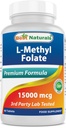 Metyl Faunil 15000 mcg (15mg) terbaik (Paling Tersedia Bio- Tablet) - Mendukung Formasi Sel Fungsi Perkembangan, Otak, Memori, Kesehatan Kardiovaskular (60 Cacah (Paket 1))