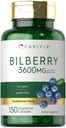 Carlyle Bilberry Extract Capsules 124; 3600mg 124; 150 Count 124; Vegetarian, Non-GMO, Gluten Free Fruit Suplemen