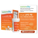 NaturreCity True- Life- PB Shelf Stable Blend Pretention and Propiness for Women and Men - Digetical Gut Health Suplemen Perempuan dan Pria - Bumur Bebas - (30 Vevgie Capsules)
