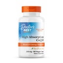 Docter 's Best High Absorpsi CoQ10, Dukungan Jantung & Energi, USP Verifikasi, KoQ10 Difermentasi Alami, GMO Non-Bebas, Soy Free, Vegan 180 Vevgie Caps