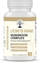 Lions Mane Mushroom Suplement - Premium Fruiting Body Extract - with Chaga, Maitake, Shiitake - Reishi - Mood, Brain and Imune Duptogen - Non-GMO - 60 Vegan Capsules