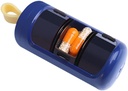 Kontainer Pil KB, Kecil Portable Travel Pill Case, Mini Size Pill Organizer, Pill Box for Vitamin, Fish Oil, Suplemen, 3 Comment Sliding Daily Pill Case (Navy Blue)...