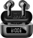 TOZO NC3 Hybrid Aktif Noise Cancelling Earbuds dengan 6 Mics Al Clear Call Ear Buds 55H Playtime dengan LED Tampilan 32 Preset EQs melalui APP Bluetooth 5.3 IPX8 Waterphone di Ear