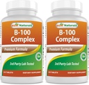 Kompleks B 100 Terbaik 120 Tablet (B Kompleks Vitamin) (120 Cacah (Paket 2)