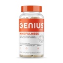Genius Brand Genius Mindfulness - Suplemen Kesehatan Otak - Mendukung Mindset Sehat - Tenang, Energi, Memori & Fokus Dukungan - Ashwagandha, NeuroFactor & Lebih - 30 pil Veggie
