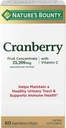 Suplemen Diet Cranberry Nature, Support Uriner Trakte dan Imune Health, Softgels, 25.200 Mg, 60 Ct