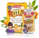CATALO Anak-anak DHA Formula Oil Sufet, Chewable Softgeels, 200mg DHA per Serving, Omegaga-3, Natural Orange Flavor untuk Anak-anak, untuk Pembangunan Otak & Eye, Mudah untuk Ambil, 50 Softgeels