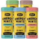 Viter Energy 40mg Caffeine Mints - Sugar Free, B Vitamin, Vegan, Boosts Fast Energized Alert Focus, Caffeinated Nootropic Suplemen (Variety Flavors, 20pcs, 5 Pack, 100pcs Total)