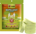 Mosquito Guard Repellent Band / Bracelets (12 Pack) Dibuat dengan Tanaman Alam Berdasarkan Ingrediens - Citronella, Limongrass Oil.