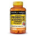 Mason Probiotic Acidophilus Natural dengan Bifidus, 50 Hari Suppply, Menyediakan Lembab Normal Sehat, Strawberry Flavor, 100 Waffer Chewable