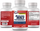 Performa Pria Berusia Nitric Oxide Booster untuk Pria - Sirkuit Darah Proyerge, Arousal, Produksi Energi, Drive, Stamina, Suplemen Kesehatan (60 Tablet, 1 Botol)