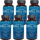 Viva Antartika Krill Oil 1250 mg, Omega 3 EPA DHA dan Astaxanthin, Dukungan Gabungan dan Tambahan Otak dengan Properti Antioksidant, Tak Ada Aftertaste (Paket 6)