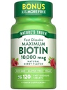 Nature 's Truth Biotin 1000mcg 124; 120 Fast Dissolve Tablets 124; Maximum Power 124; Natural Berry Flavor 124; Vegan, Non-GMO & Gluten Free Suplemen